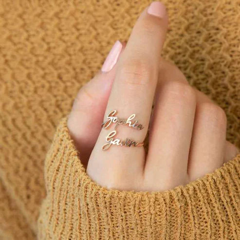 Adjustable Name Ring